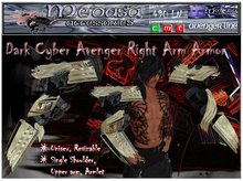 ~ Medusa Accessories ~ Dark Cyber Avenger Right Armor (Boxed)