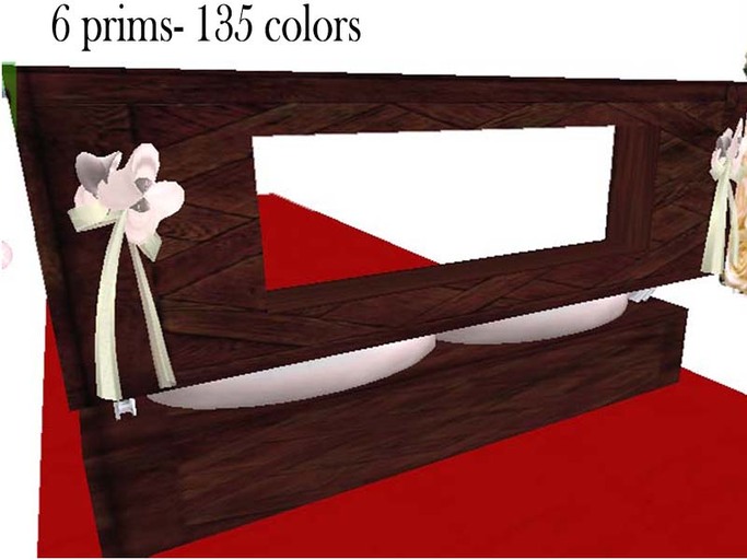 PEW BENCH WITH FLOWERS 