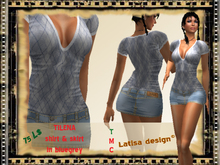 TILANA skirt & shirt bluegrey