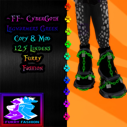 ~FF~ CyberGoth Legwarmers Green