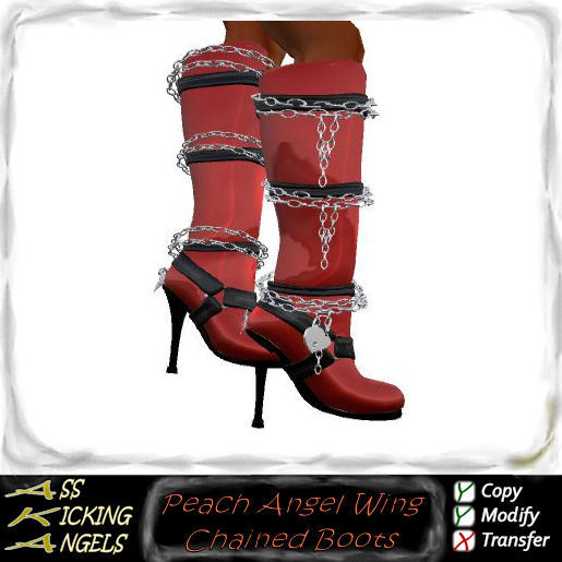 AKA Peach  Angel Wing Chained Boots Ad