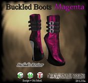 Buckled Boots: Magenta