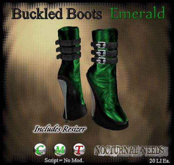 Buckled Boots: Emerald