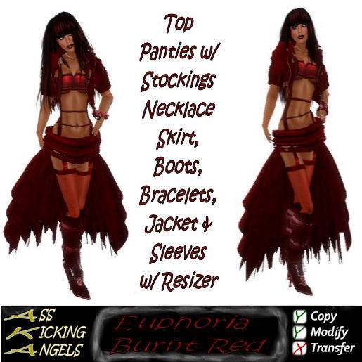 AKA Euphoria Burnt Red Outfit Ad 