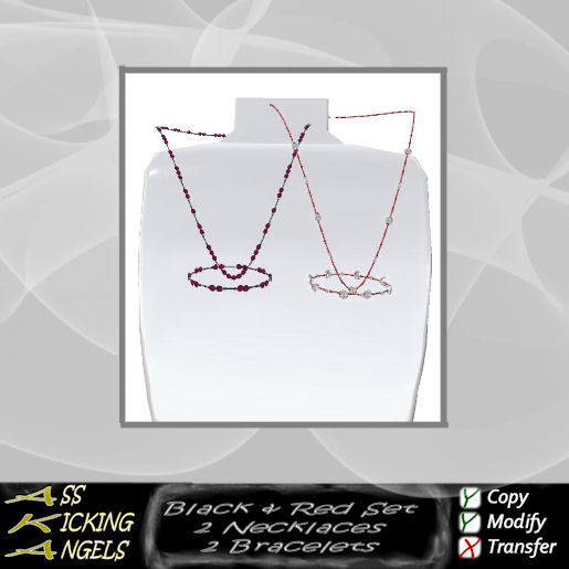 AKA Black and Red Jewelery Set Ad