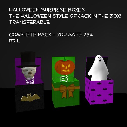 Halloween Surprise Boxes - complete pack