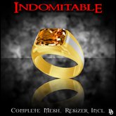 Dare Designs: Indomitable men's ring - gold/citrine