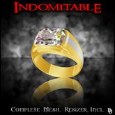 Dare Designs: Indomitable men's ring - gold/diamond