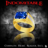 Dare Designs: Indomitable men's ring - gold/sapphire