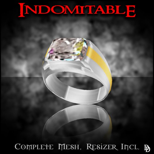Dare Designs: Indomitable men's ring - platinum/diamond