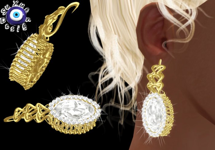 [su] dumping - HURREM Gold Earrings RL Diamond