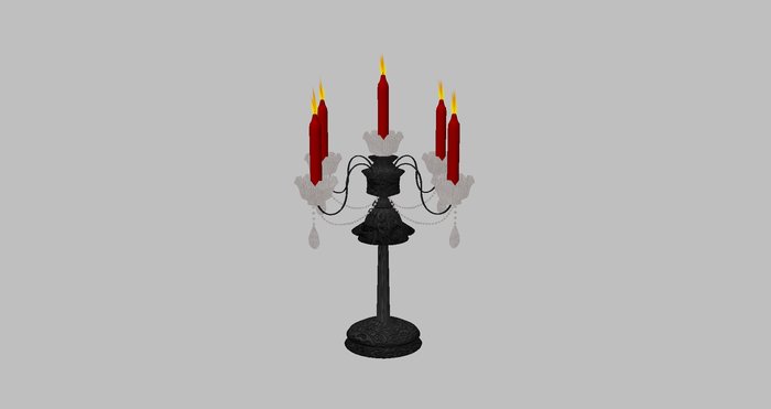 Candle Lamp Black/Red