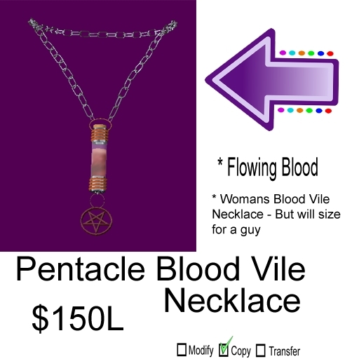 Pentacle - Blood Vile Necklace - Boxed