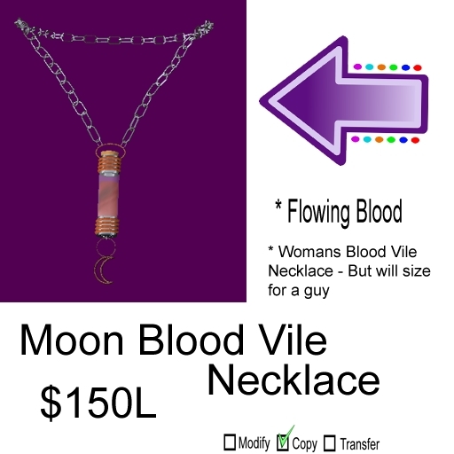 Moon - Blood Vile Necklace - Boxed