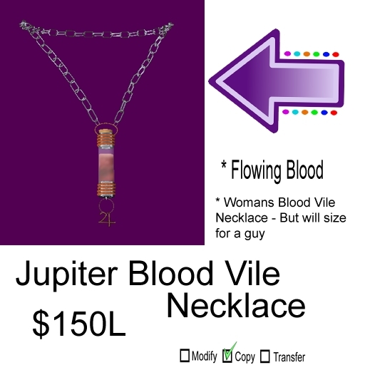 Jupiter - Blood Vile Necklace - Boxed
