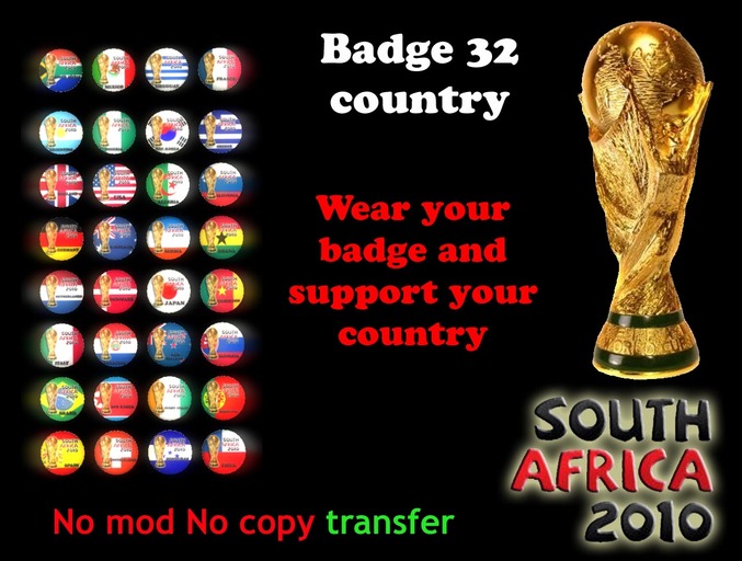 badge world cup 2010  CL Design 32 country