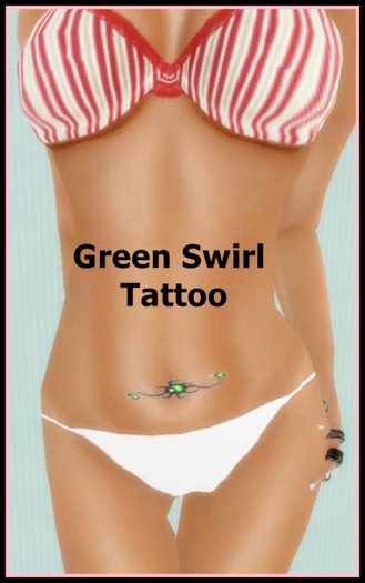 Green Swirl Tattoo