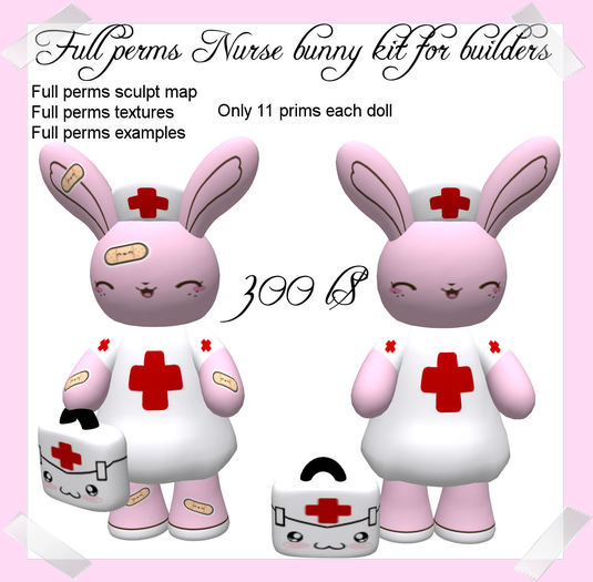 Full Perms Nurse bunny kit for builders