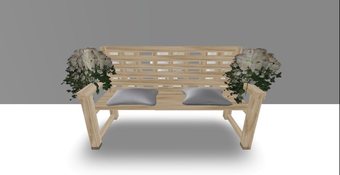 wedding bench light wood