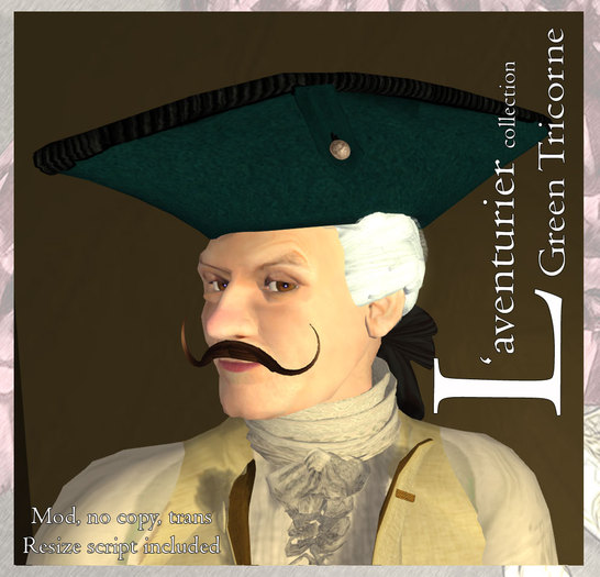 L'Aventurier Green Tricorne
