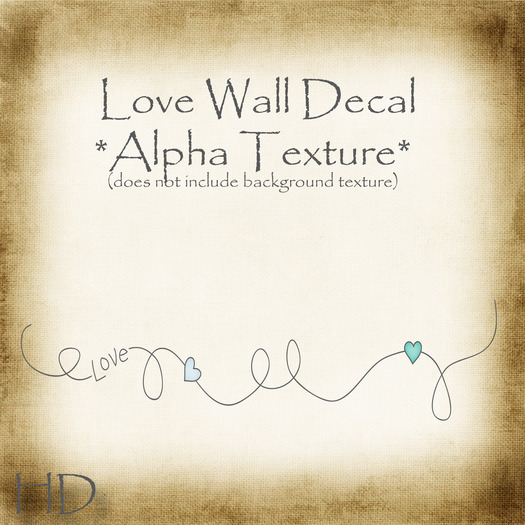 ::HD:: Love Wall Decal 