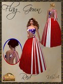 slim fit dress slacks Zapaka Women Red Swing Dress with Belt American Flag Print Vintage Dress, Red / L main image 1