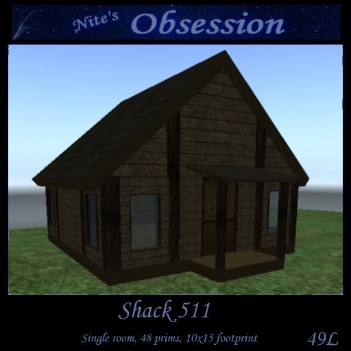 Small Rustic Shack House - Low Prim