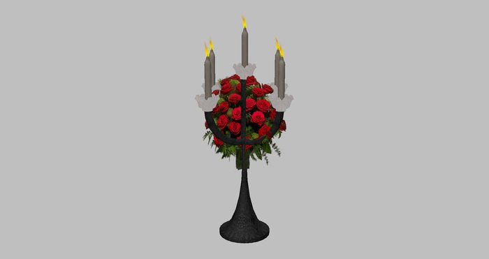 Candelabra - Silver - Goth
