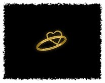 DD Heart Pinkie Ring Gold w Resizer
