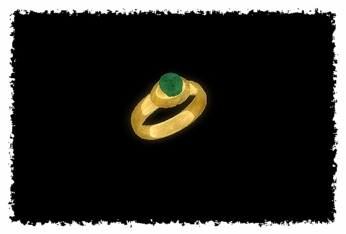 DD Emerald Ring Gold w Resizer
