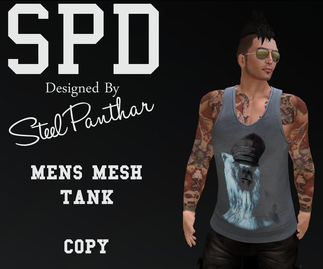 SPD Mens Mesh Tank - Boss Bear (Boxed)