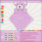 Sweet Baby - Security Blanket Teddy Bear Purple