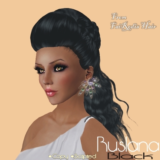 FaiRodis Ruslana hair black+ earing gift