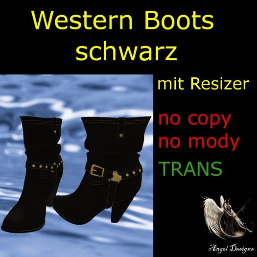 Western Boots schwarz