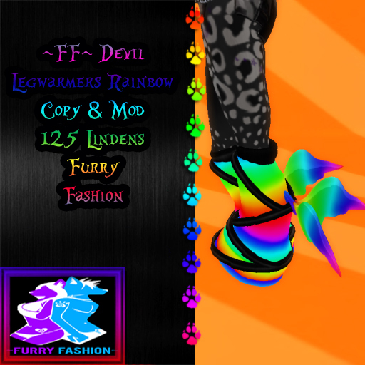 ~FF~ Devil Legwarmers Rainbow