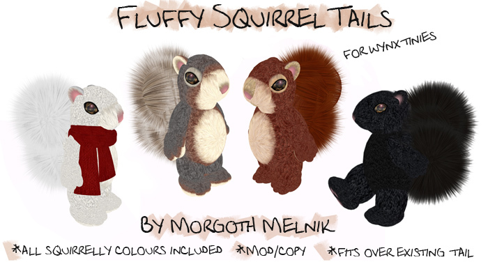 Fluffy Squirrel tails! (for tiny squirrels)