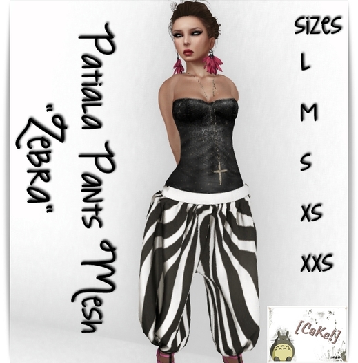 *PROMO*[[>CaKe!<]]PATIALA PANTS ZEBRA-mesh-