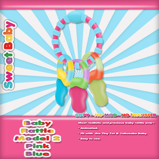 Sweet Baby - Baby Rattle Model 2 Pink Blue