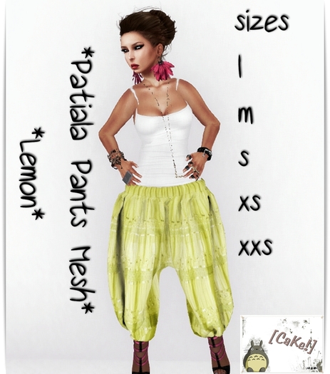[[>CaKe!<]]PATIALA PANTS LEMON-mesh-