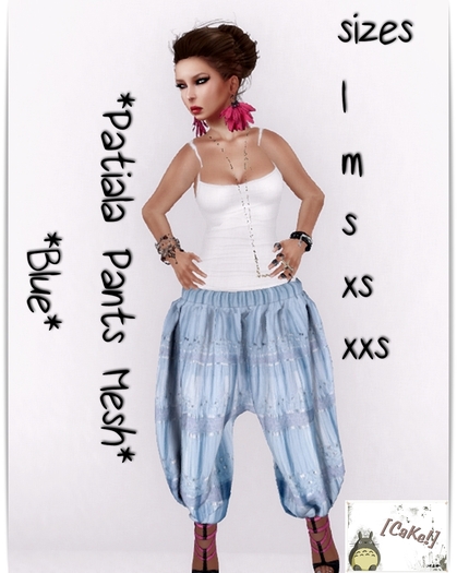 [[>CaKe!<]]PATIALA PANTS BLUE-mesh-