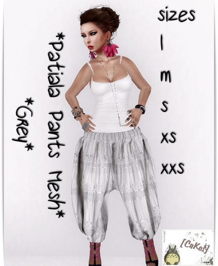 [[>CaKe!<]]PATIALA PANTS GREY-mesh-