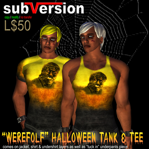 .~subVersion~. HALLOWEEN "Werewolf" Tee/tank