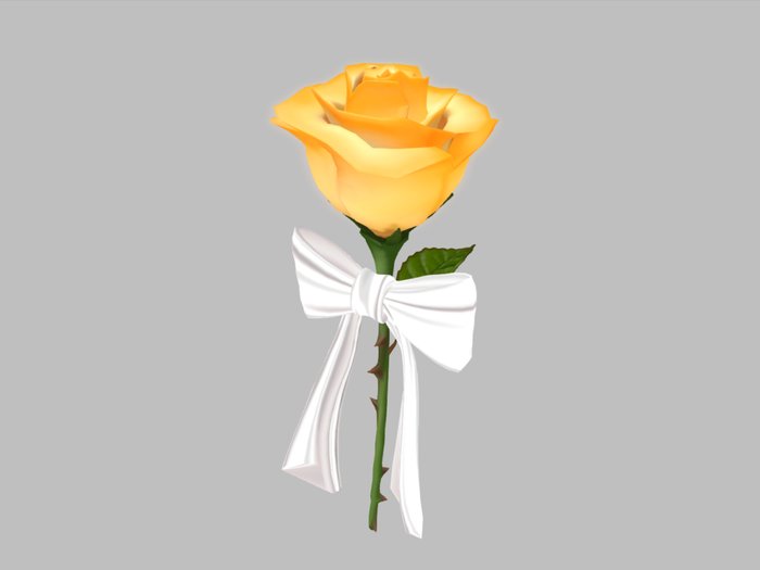 MP Single Rose for Right Hand ~ Orange/White BOXED 