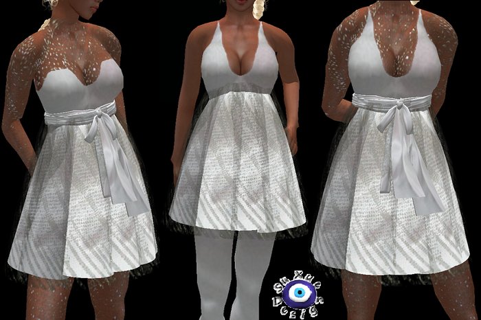 [su] dumping - Farilya Trans Sparkle Dress Resize White - For Classic Avatars