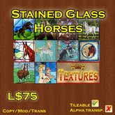 USC Textures - Stained Glass Horses 