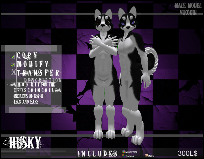 .BD. Husky Black White