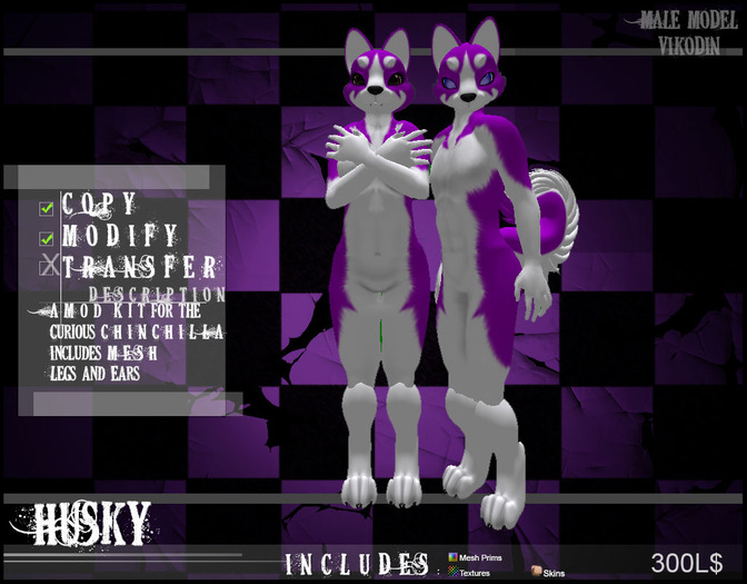 .BD. Husky Purple White
