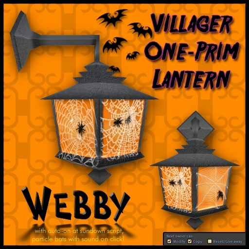 (Villager One-Prim Lantern - Webby)