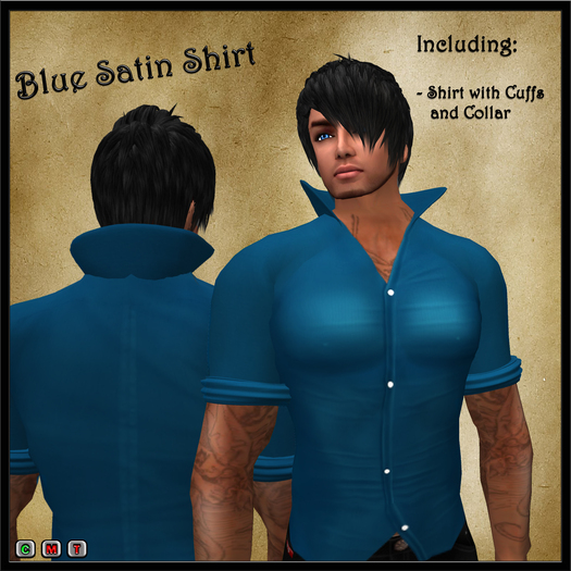 Blue Satin Shirt