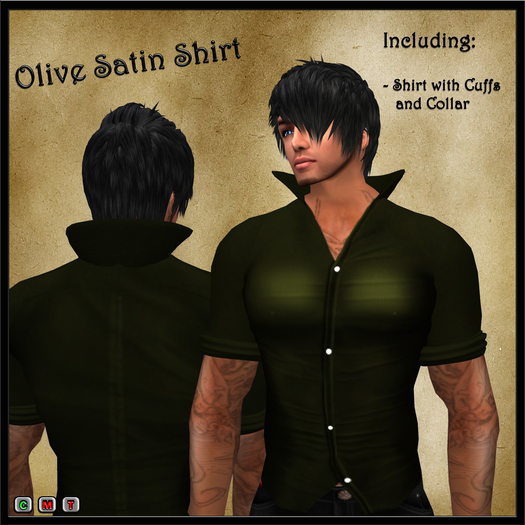 Olive Satin Shirt
